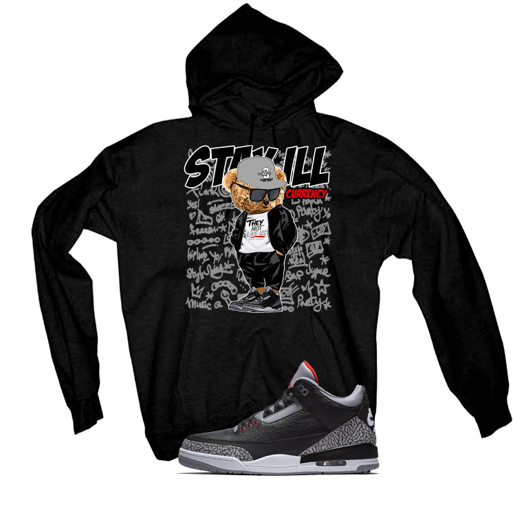 Air Jordan 3 Black Cement Black T-Shirt (Stay ill Bear)| illcurrency