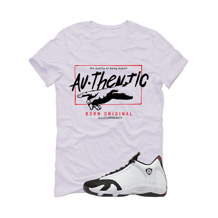 Air Jordan 14 Black Toe White T-Shirt (Authentic)| illcurrency