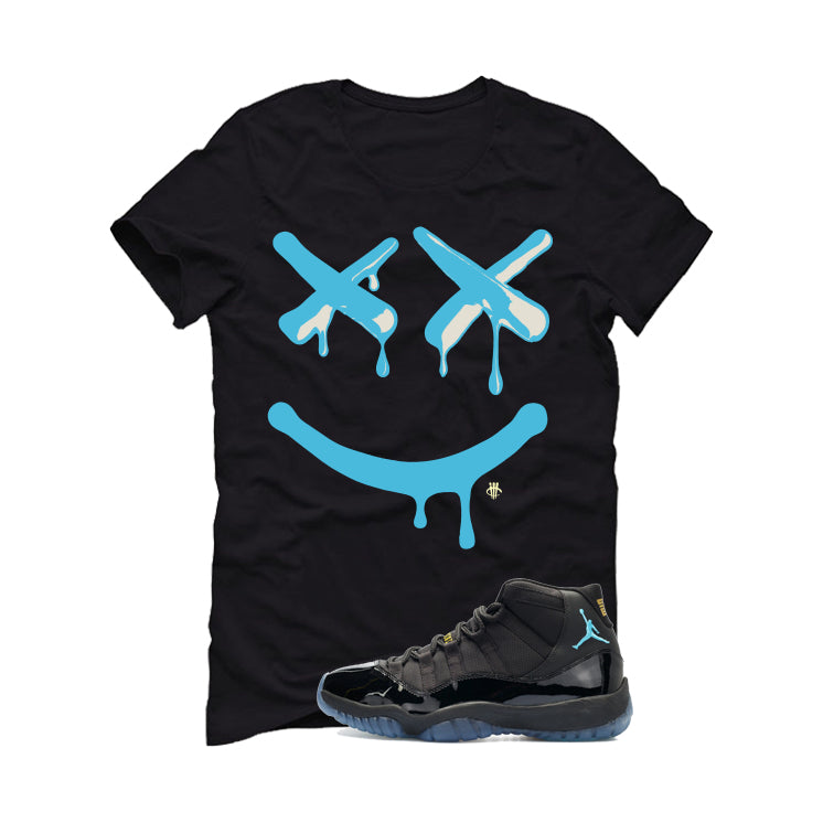 Air Jordan 11 Gamma Blue Matching T-Shirt, Sweatshirts & Hoodies Black T-Shirt (Happy Drip)| illcurrency