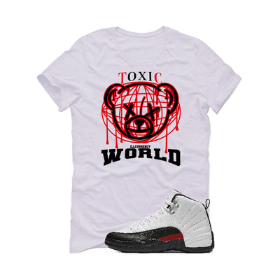 Air Jordan 12 “Red Taxi” | illcurrency White T-Shirt (Toxic World)