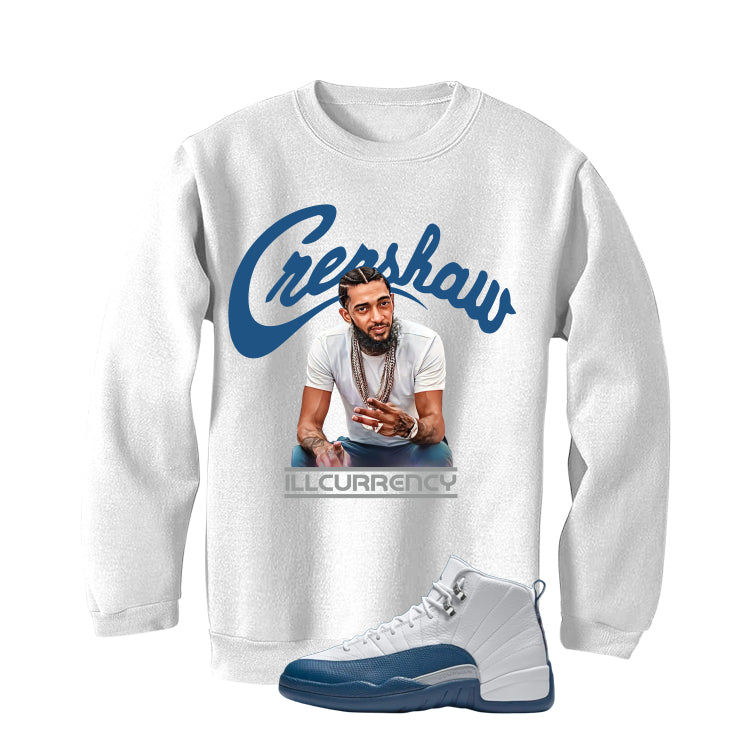 Air Jordan 12 French Blue White T-Shirt (Crenshaw)| illcurrency