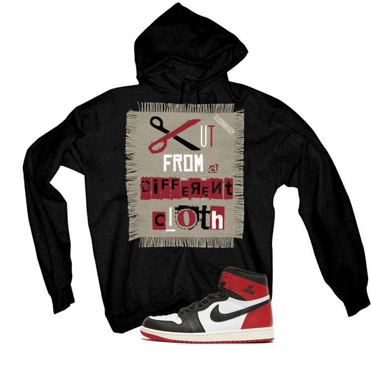 Air Jordan 1 High OG Black Toe Reimagined Black T-Shirt (Cut from a different cloth)| illcurrency