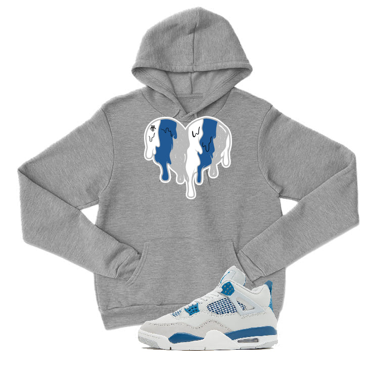 Air Jordan 4 “Military Blue” | illcurrency Grey T-Shirt (Heart)