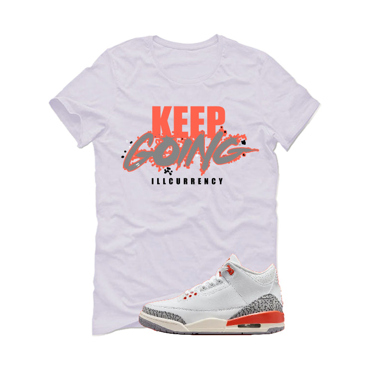 Air Jordan 3 WMNS “Georgia Peach” | illcurrency White T-Shirt (keep Going)