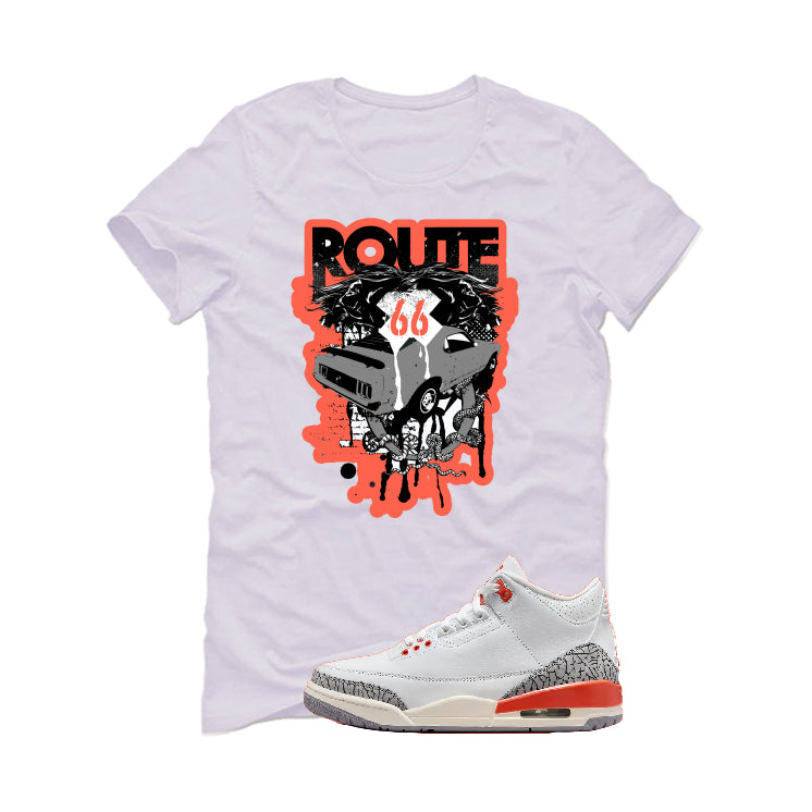 Air Jordan 3 WMNS “Georgia Peach” | illcurrency White T-Shirt (Route 66 Vintage car)