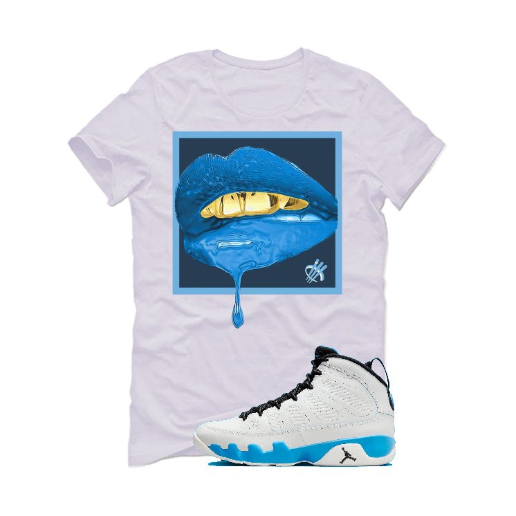 Air Jordan 9 “Powder Blue” | illcurrency White T-Shirt (LIPSTICK)