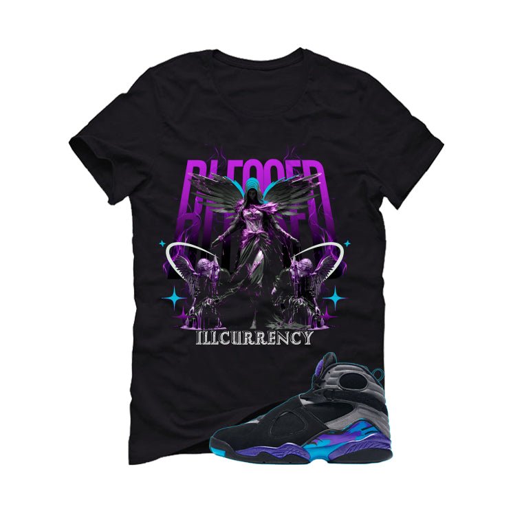 Air Jordan 8 OG Aqua Black T-Shirt (Blessed Angel)| illcurrency