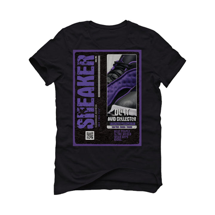 Air Jordan 13 Retro Purple Venom - Black T-Shirt (SNEAKER COLLECTOR)