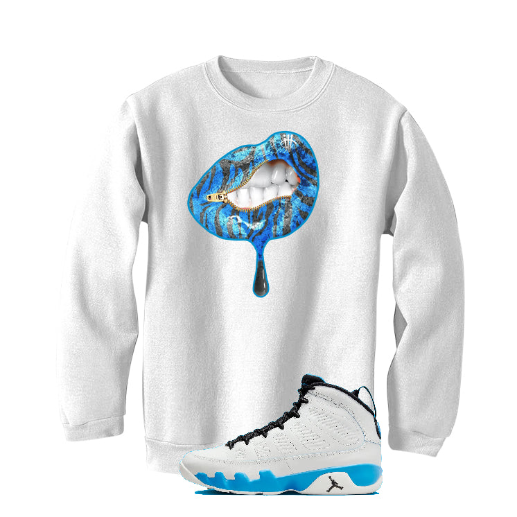 Air Jordan 9 “Powder Blue” | illcurrency White T-Shirt (LIPS UNSEALED)