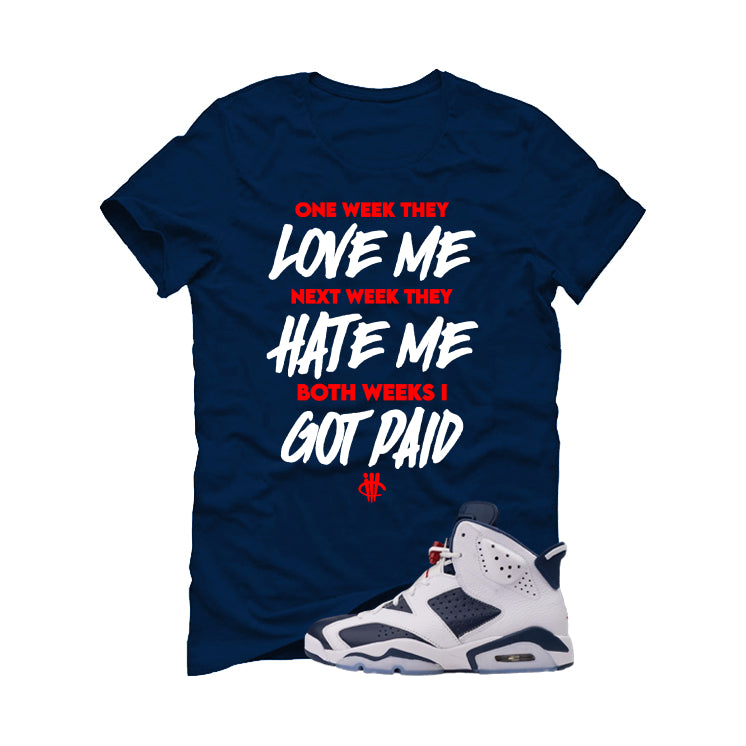 Air Jordan 6 Olympic  | illcrrency Navy Blue T-Shirt (Paid)| illcurrency