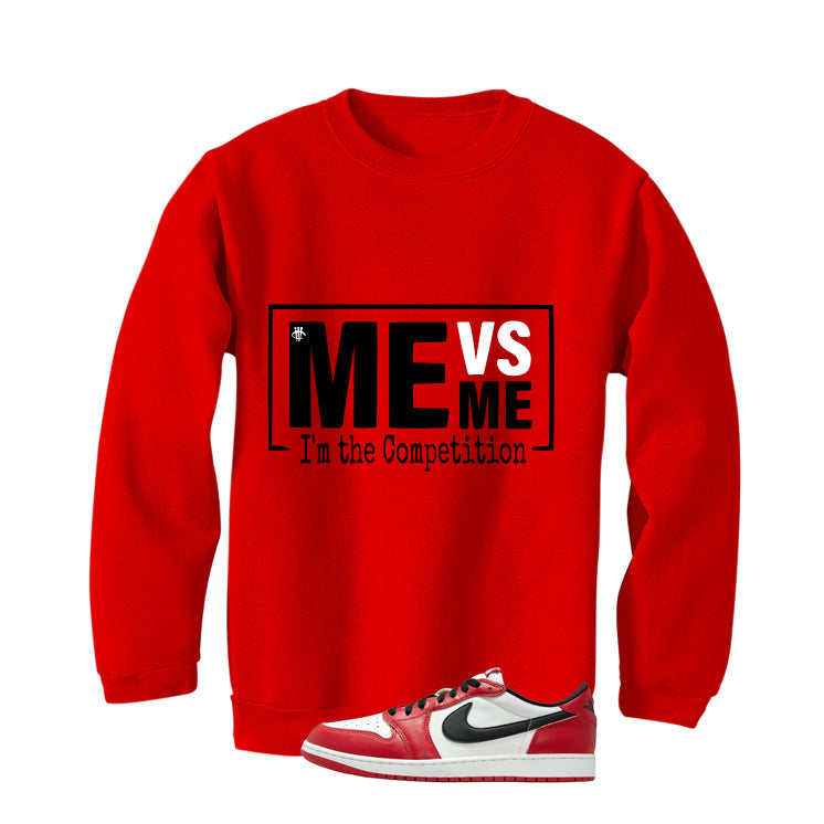 Air Jordan 1 Low OG Chicago Matching T-Shirt, Sweatshirts & Hoodies Red T-Shirt (Me Vs Me)| illcurrency