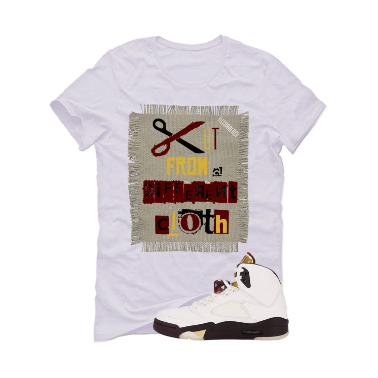 Air Jordan 5 Earth/Metallic Gold White T-Shirt (Cut from a different cloth)| illcurrency