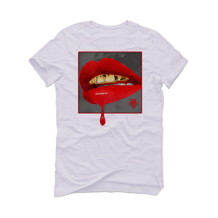 Air Jordan 13 Wolf Grey - White T-Shirt (LIPSTICK)