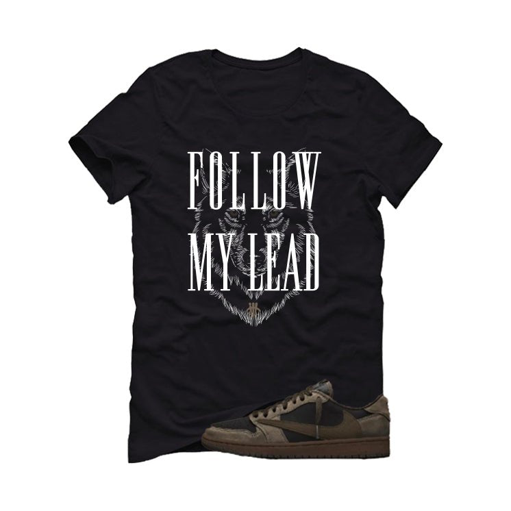 Travis Scott x Air Jordan 1 Low OG Velvet Brown Black T-Shirt (Follow My Lead)| illcurrency