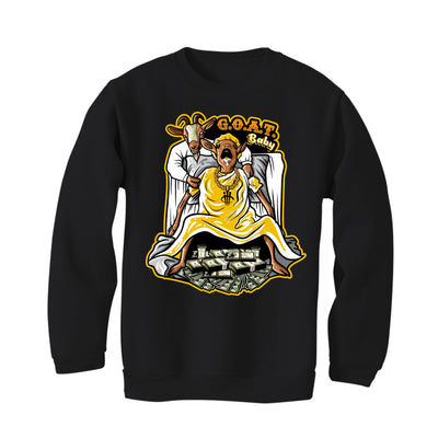 Air Jordan 6 Yellow Ochre | illcurrency Black T-Shirt (Goat baby)