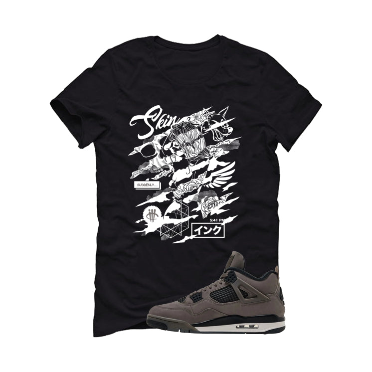 Air Jordan 4 Cave Stone Black T-Shirt (Skin And Ink)| illcurrency