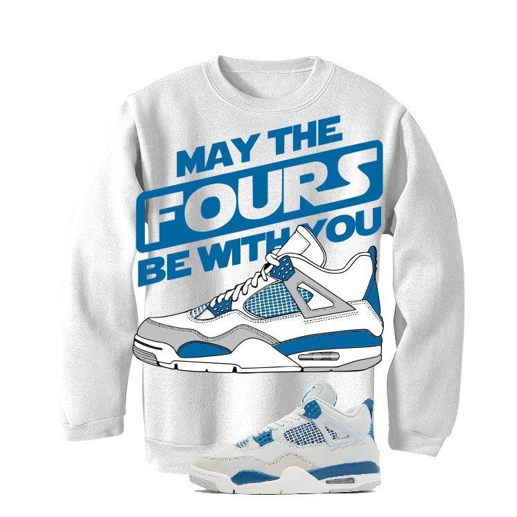 Air Jordan 4 Military Blue White T-Shirt (may the four's be with you)| illcurrency