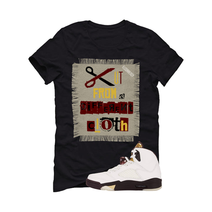 Air Jordan 5 Earth/Metallic Gold Black T-Shirt (Cut from a different cloth)| illcurrency