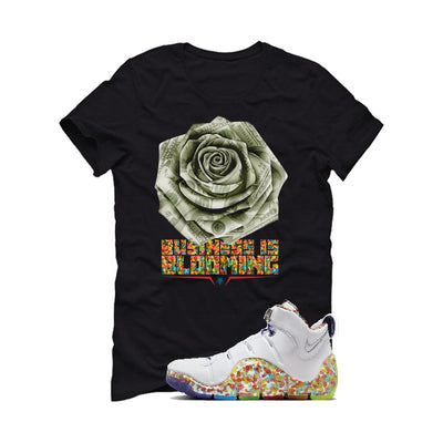 Nike LeBron 4 "Fruity Pebbles" | illcurrency Black T-Shirt (Business is Blooming)