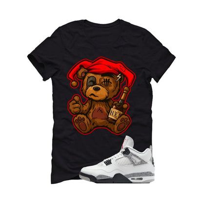 Air Jordan 4 White Cement Black T-Shirt (Teddy Henny)| illcurrency