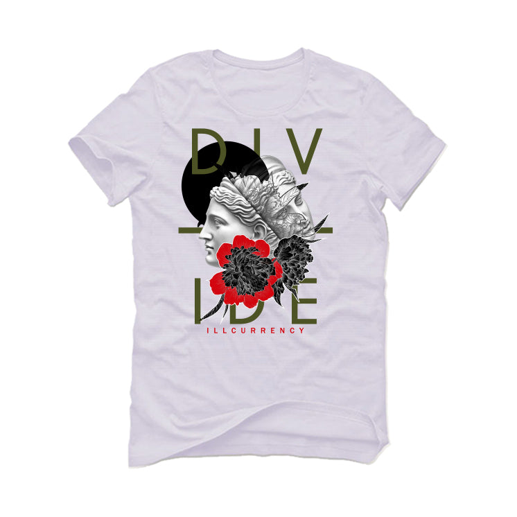 Travis Scott x Air Jordan 1 Low OG "Olive" WMNS | ILLCURRENCY White T-Shirt (Divide)