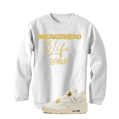 Air Jordan 4 WMNS “Metallic Gold” | illcurrency White T-Shirt (Sneakerhead for life)