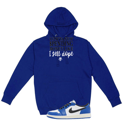 Air Jordan 1 Low OG Game Royal Royal Blue T-Shirt (Gotta Stop Spending Money)| illcurrency