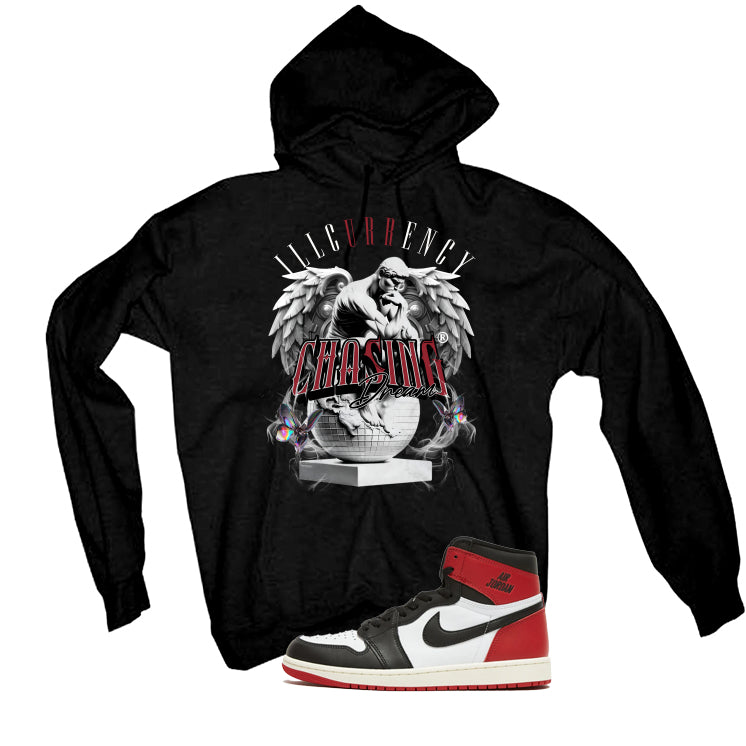 Air Jordan 1 High OG Black Toe Reimagined Black T-Shirt (Chasing Dreams)| illcurrency