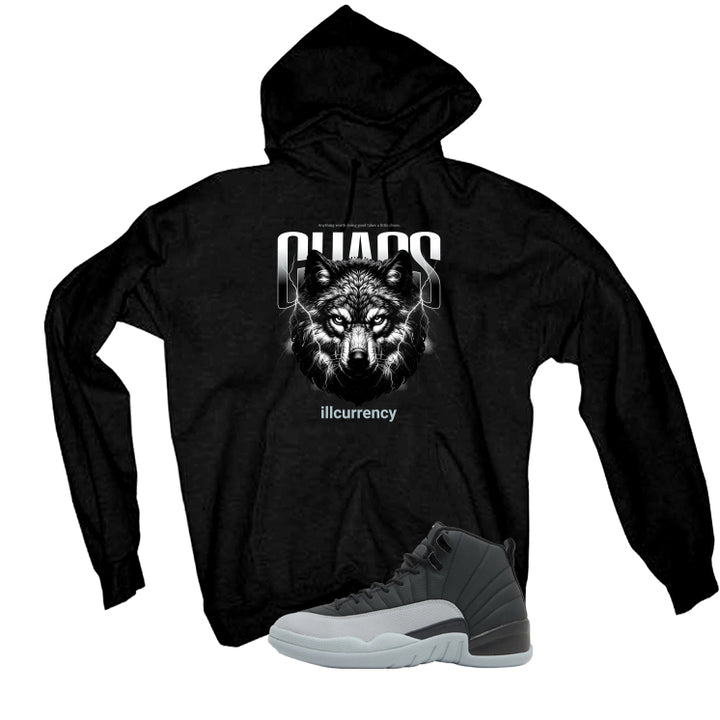 Air Jordan 12 Black/Wolf Grey Black T-Shirt (Chaos)| illcurrency