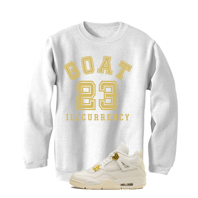 Air Jordan 4 WMNS “Metallic Gold” | illcurrency White T-Shirt (GOAT 23)