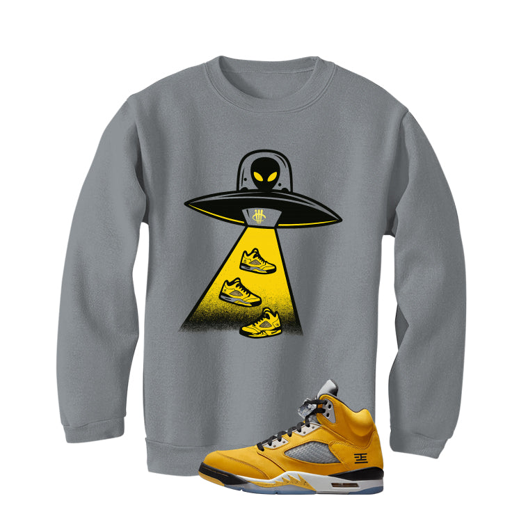 Air Jordan 5 Tokyo Matching T-Shirt, Sweatshirts & Hoodies Grey T-Shirt (Alien)| illcurrency
