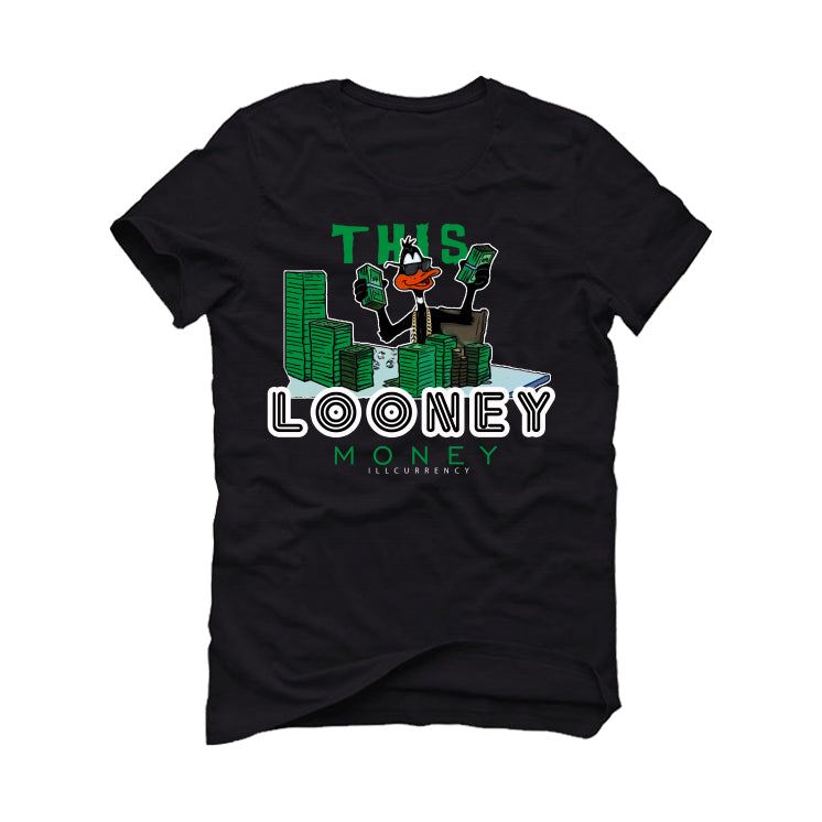 Air Jordan 5 WMNS “Lucky Green” | illcurrency Black T-Shirt (Looney Money)