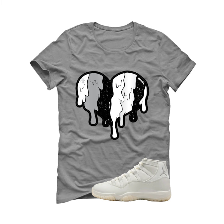 Air Jordan 11 WMNS Pearl Matching T-Shirt, Sweatshirts & Hoodies Grey T-Shirt (Heart)| illcurrency