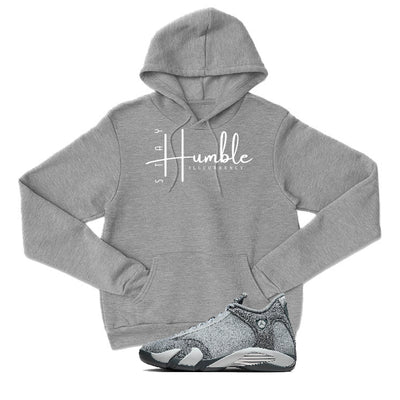 Air Jordan 14 “Flint Grey” | illcurrency Grey T-Shirt (Stay Humble)