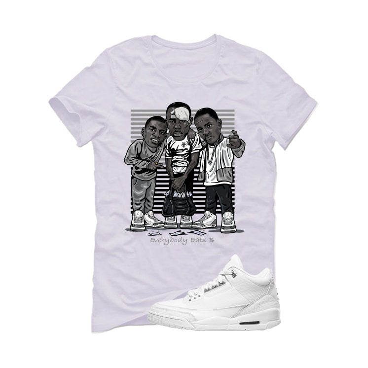 Air Jordan 3 Pure Money White T-Shirt (Everybody Eats)| illcurrency