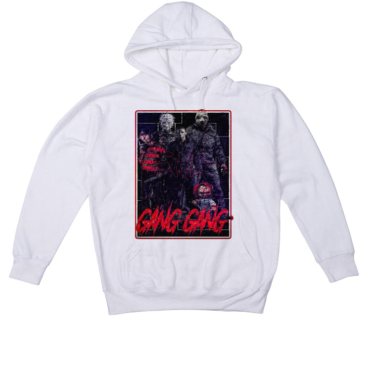 Air Jordan 4 Red Cement - White T-Shirt (GANG GANG)