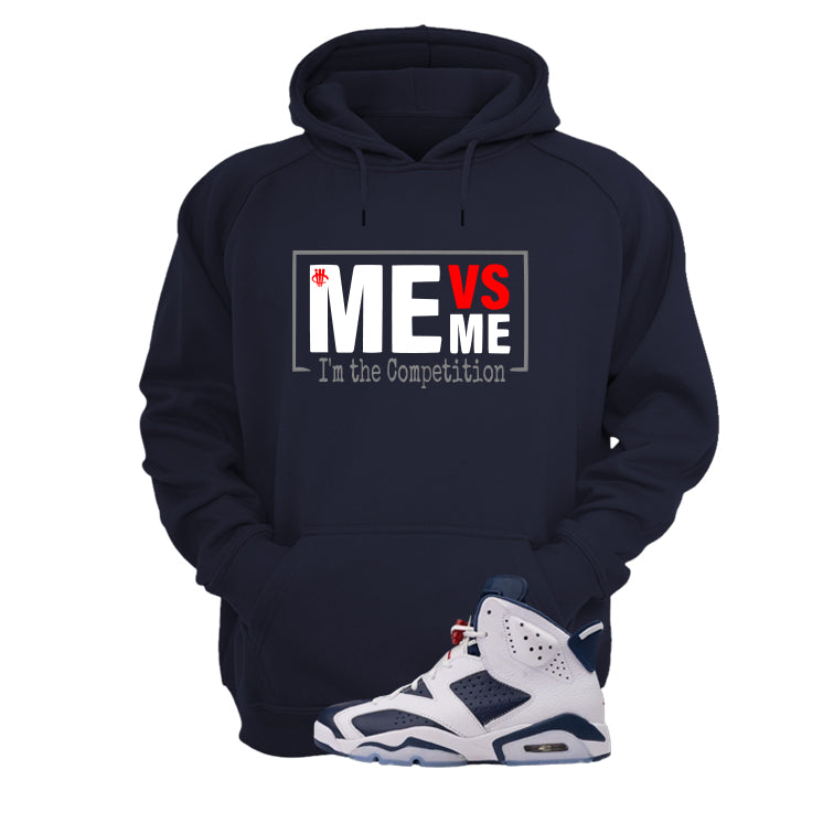 Air Jordan 6 Olympic  | illcrrency Navy Blue T-Shirt (Me vs Me)| illcurrency