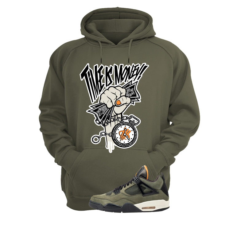 Undefeated x Air Jordan 4 Military Green T-Shirt (Time Is Money)| illcurrency