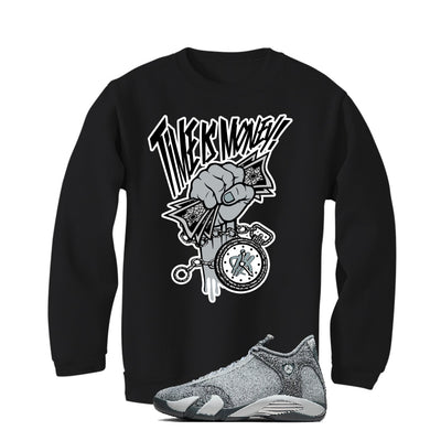 Air Jordan 14 “Flint Grey” | illcurrency Black T-Shirt (Time Is Money)