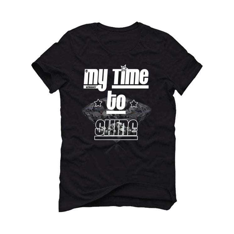 Air Jordan 4 Black Cat Matching T-Shirt, Sweatshirts & Hoodies Black T-Shirt (My Time To Shine)| illcurrency