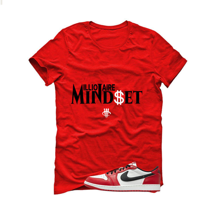 Air Jordan 1 Low OG Chicago Matching T-Shirt, Sweatshirts & Hoodies Red T-Shirt (Millionaire Mindset)| illcurrency