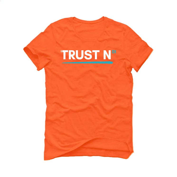 Nike Dunk Low “Miami Dolphins” | illcurrency Orange T-Shirt (TRUST NO ONE)