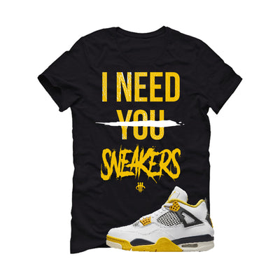 Air Jordan 4 WNNS “Vivid Sulfur” | illcurrency Black T-Shirt (I Need You Sneakers)