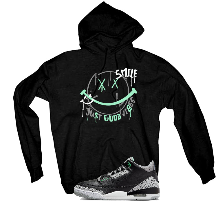 Air Jordan 3 “Green Glow” | illcurrency Black T-Shirt (Smile)
