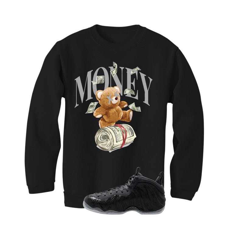 NIKE FOAMPOSITE ONE CARBON FIBER Matching T-Shirt, Sweatshirts & Hoodies Black T-Shirt (Money Bear)| illcurrency