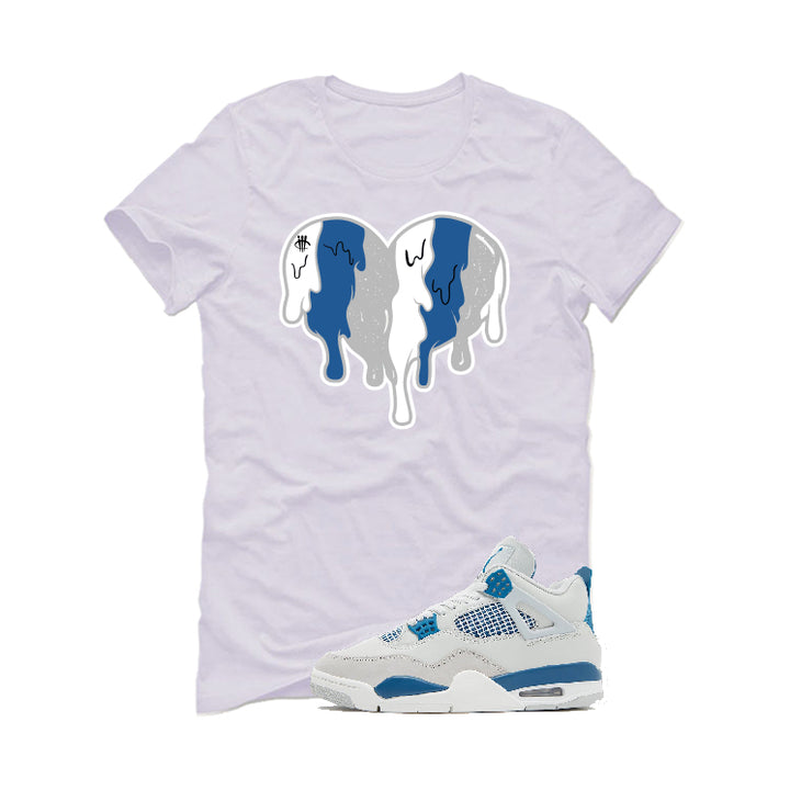 Air Jordan 4 “Military Blue” | illcurrency White T-Shirt (Heart)