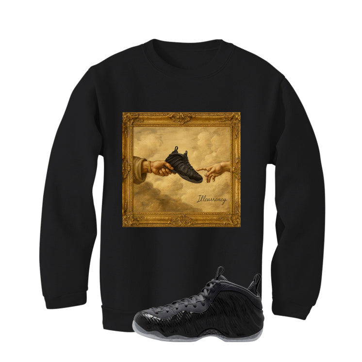 NIKE FOAMPOSITE ONE CARBON FIBER Matching T-Shirt, Sweatshirts & Hoodies Black T-Shirt (Foam Chapel)| illcurrency
