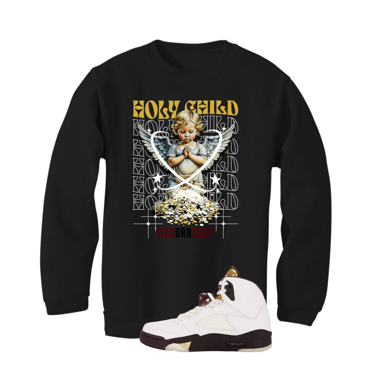 Air Jordan 5 Earth/Metallic Gold Black T-Shirt (Holy Child)| illcurrency