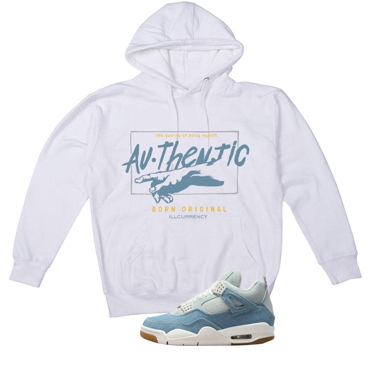 Air Jordan 4 Denim Worn Blue White T-Shirt (Authentic)| illcurrency