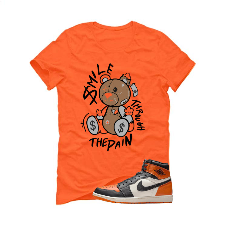 Air Jordan 1 High OG Shattered Backboard Orange T-Shirt (Smile)| illcurrency